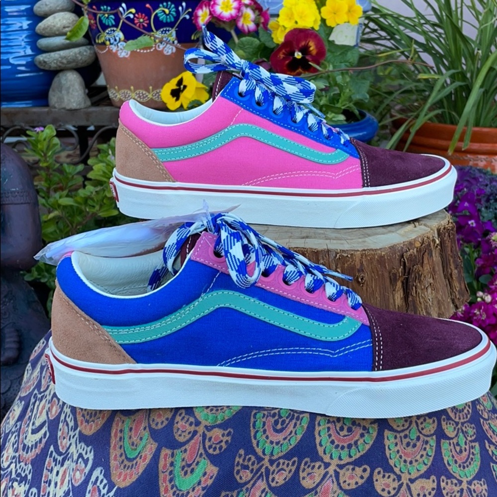 NIB Multicolor Old Skool Vans Sz 9.5 - Picture 7 of 15